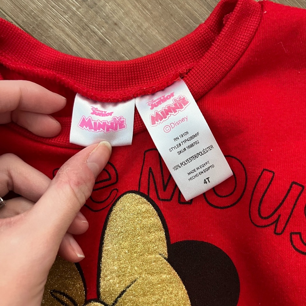 Red Minnie Mouse Sweatshirt - Picture 2 of 4